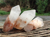 Natural Pineapple Candle Quartz Crystals x 12 From Antsirabe, Madagascar