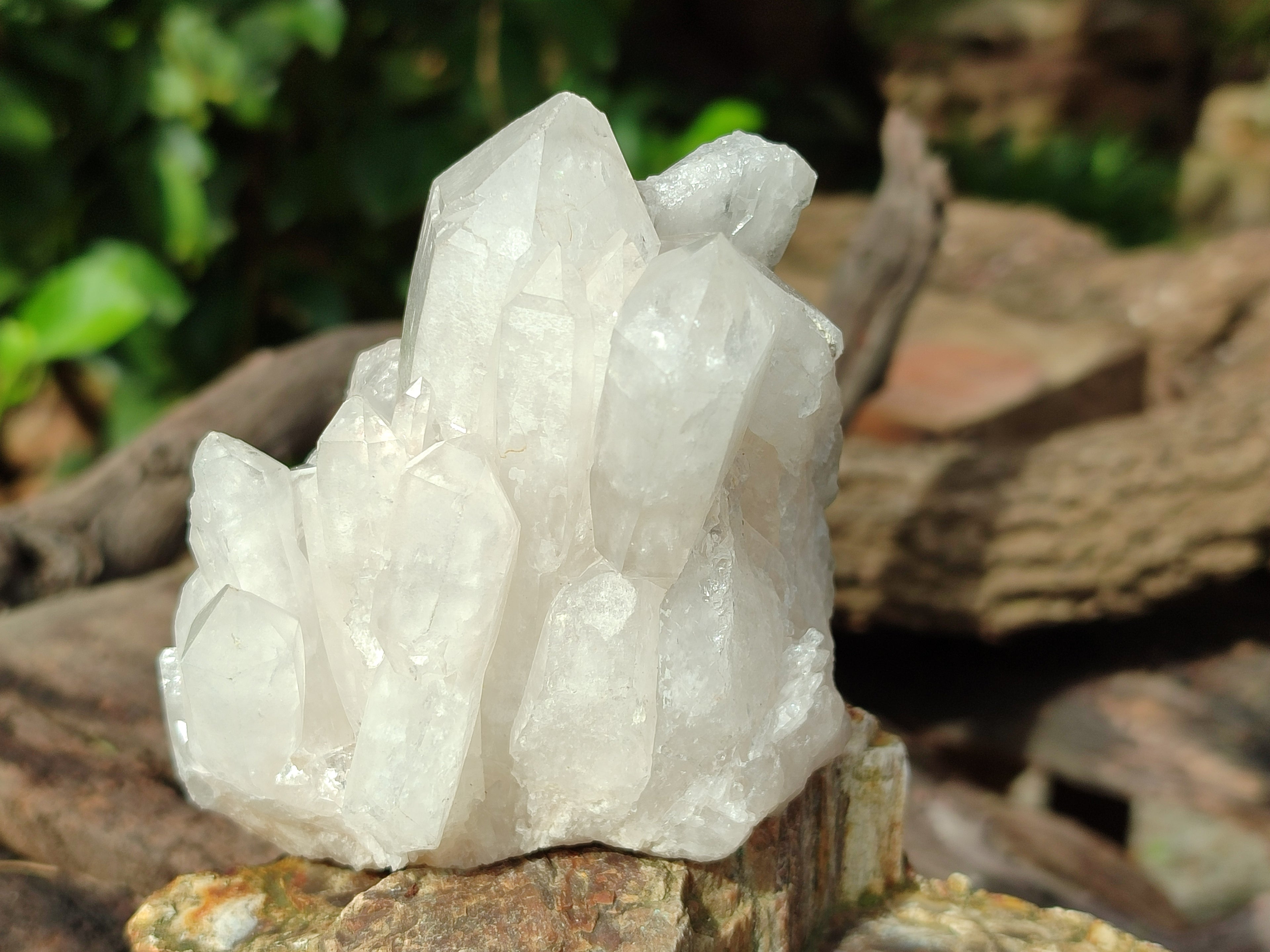 Natural Pineapple Candle Quartz Crystals x 12 From Antsirabe, Madagascar - Toprock Gemstones and Minerals 