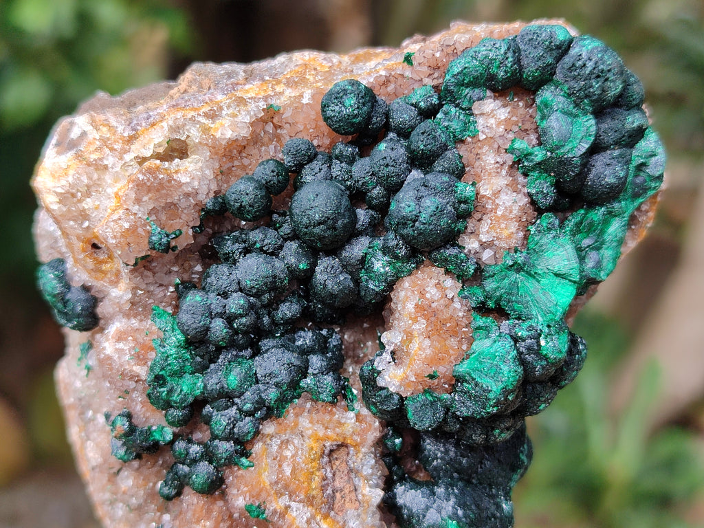 Natural Ball Malachite On Quartz Matrix Specimens x 3 From Kambove, Congo - Toprock Gemstones and Minerals 