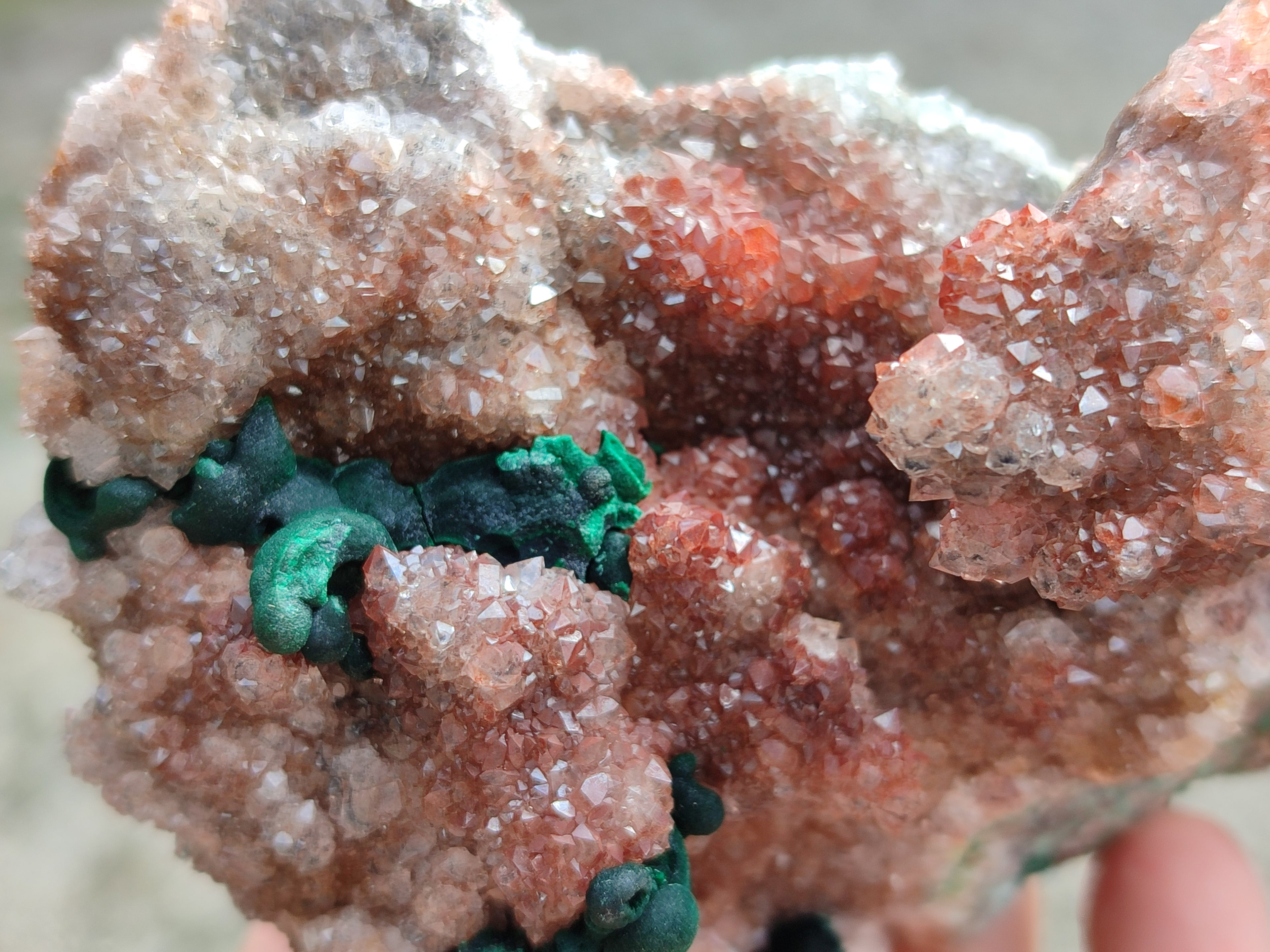 Natural Ball Malachite On Quartz Matrix Specimens x 3 From Kambove, Congo - Toprock Gemstones and Minerals 