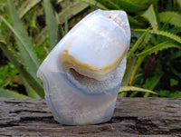 Polished Blue Lace Agate Geode x 1 From Nsanje, Malawi