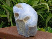 Polished Blue Lace Agate Geode x 1 From Nsanje, Malawi