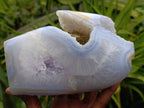 Polished Blue Lace Agate Geode x 1 From Nsanje, Malawi - Toprock Gemstones and Minerals 