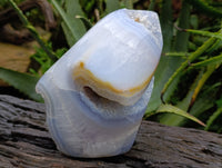 Polished Blue Lace Agate Geode x 1 From Nsanje, Malawi