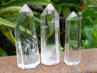 Polished Clear Quartz Crystals x 6 From Madagascar