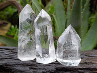 Polished Clear Quartz Crystals x 6 From Madagascar