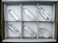 Polished Clear Quartz Crystals x 6 From Madagascar