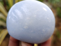 Polished Blue Calcite Palm Stones x 24 From Ihadilalana, Madagascar