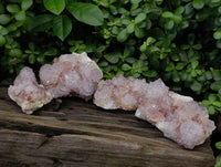 Natural Dark Amethyst Spirit Quartz Clusters x 4 From Boekenhouthoek, South Africa