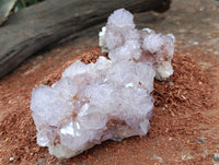 Natural Dark Amethyst Spirit Quartz Clusters x 4 From Boekenhouthoek, South Africa
