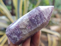 Polished Lepidolite with Pink Rubellite Crystals x 12 From Ambatondrazaka, Madagascar