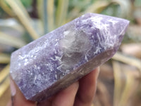 Polished Lepidolite with Pink Rubellite Crystals x 12 From Ambatondrazaka, Madagascar