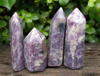Polished Lepidolite with Pink Rubellite Crystals x 12 From Ambatondrazaka, Madagascar