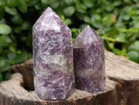 Polished Lepidolite with Pink Rubellite Crystals x 12 From Ambatondrazaka, Madagascar