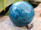 Polished Chrysocolla Conglomerate Spheres x 2 From Congo - Toprock Gemstones and Minerals 