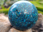 Polished Chrysocolla Conglomerate Spheres x 2 From Congo - Toprock Gemstones and Minerals 