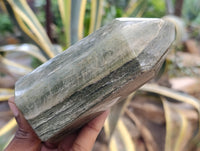 Polished Fuchsite Point-Prisms x 6 From Madagascar