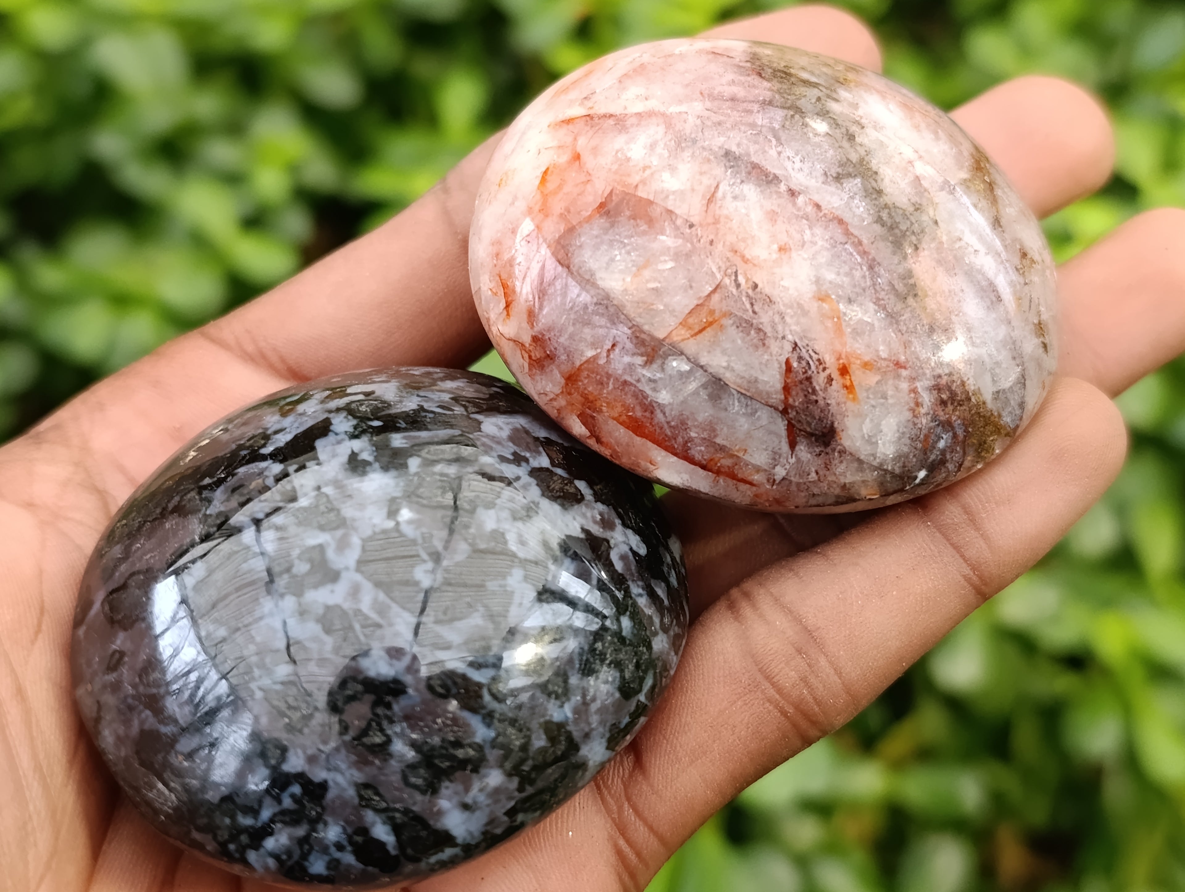 Polished Mix of Selected Galet-Palm Stones x 20 From Madagascar - Toprock Gemstones and Minerals 