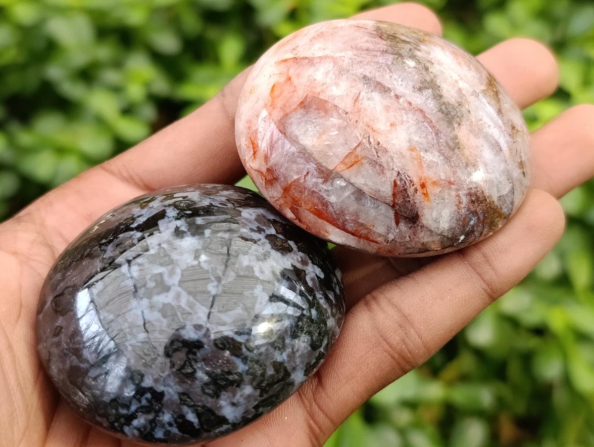 Polished Mix of Selected Galet-Palm Stones x 20 From Madagascar - Toprock Gemstones and Minerals 
