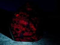 Polished Ruby Corundum In Chrome Verdite Standing Free Forms x 4 From Zimbabwe