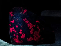 Polished Ruby Corundum In Chrome Verdite Standing Free Forms x 4 From Zimbabwe
