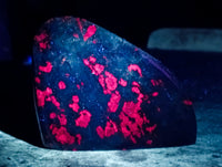 Polished Ruby Corundum In Chrome Verdite Standing Free Forms x 4 From Zimbabwe