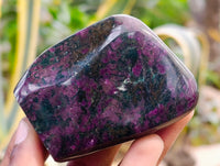 Polished Ruby Corundum In Chrome Verdite Standing Free Forms x 4 From Zimbabwe