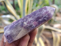 Polished Lepidolite with Pink Rubellite Points x 12 From Ambatondrazaka, Madagascar