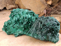 Natural Silky Malachite Specimens x 3 From Kasompe, Congo - Toprock Gemstones and Minerals 