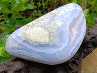 Polished Blue Lace Agate Geodes x 2 From Nsanje, Malawi