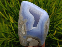 Polished Blue Lace Agate Geodes x 2 From Nsanje, Malawi