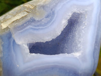 Polished Blue Lace Agate Geodes x 2 From Nsanje, Malawi