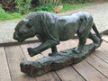 Hand Made Extra Large Green Verdite Lion Sculpture x 1 From Zimbabwe - Toprock Gemstones and Minerals 