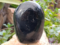 Polished Black Tourmaline Standing Free Form x 1 From Madagascar
