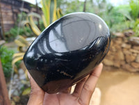 Polished Black Tourmaline Standing Free Form x 1 From Madagascar