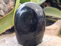 Polished Black Tourmaline Standing Free Form x 1 From Madagascar