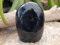 Polished Black Tourmaline Standing Free Form x 1 From Madagascar