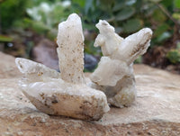 Natural Drusy Quartz Coated Calcite Pseudomorph Specimens x 12 From Alberts Mountain, Lesotho