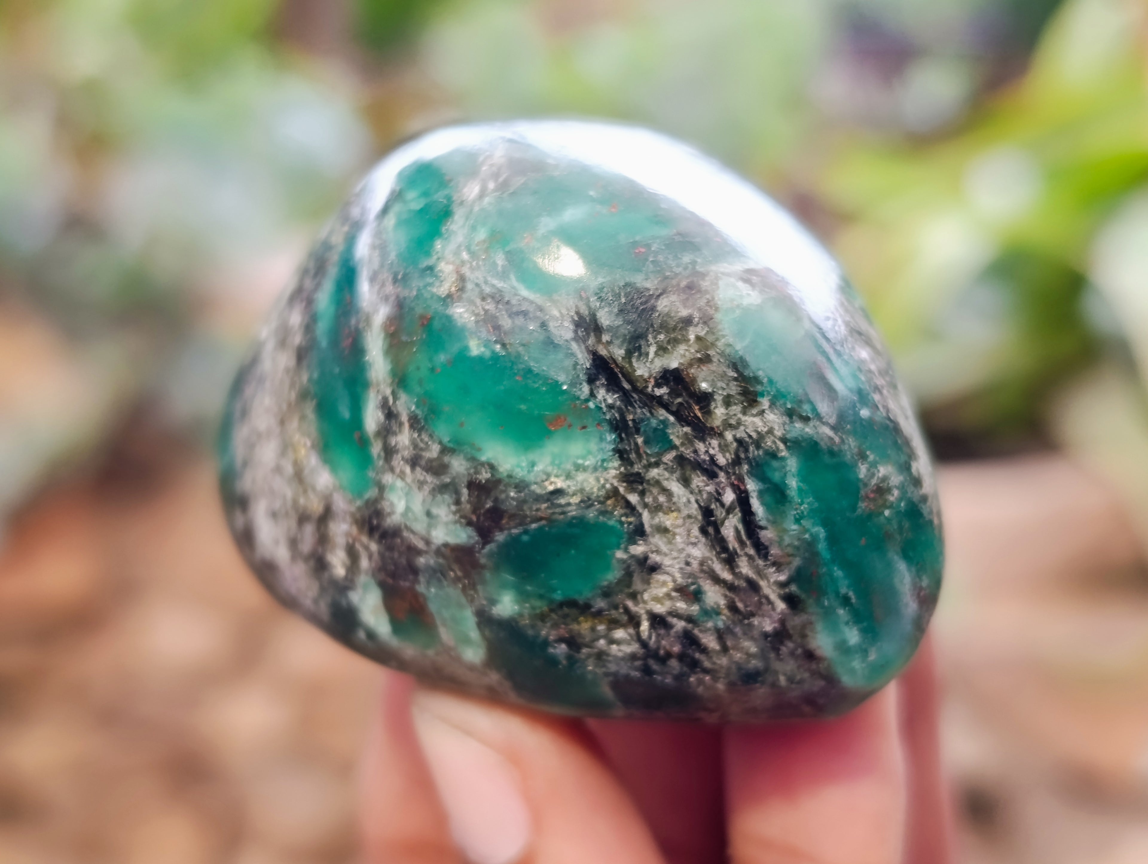 Polished Emerald Mica In Matrix Free Forms x 6 From Mutoko, Zimbabwe - Toprock Gemstones and Minerals 