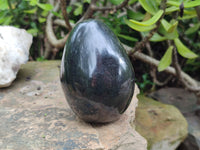 Polished Black Basalt Gemstone Eggs x 6 From Madagascar