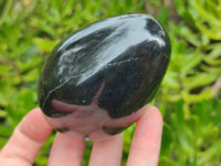 Polished Black Basalt Gemstone Eggs x 6 From Madagascar