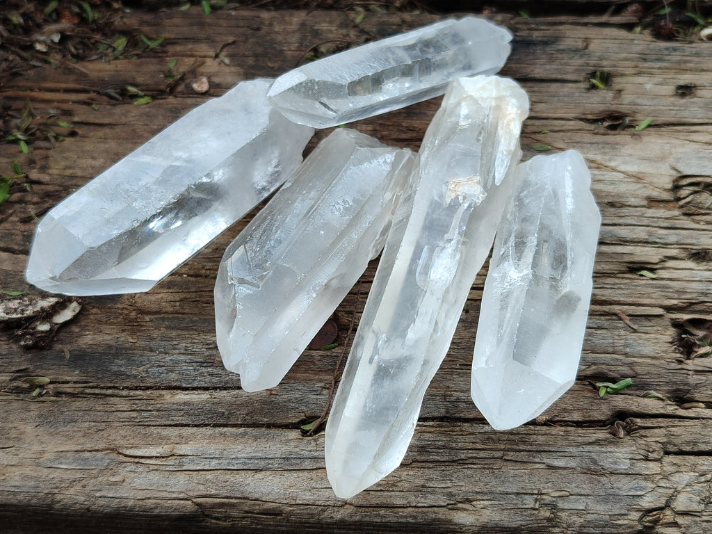 Natural Single Clear Quartz Crystals x 35 From Madagascar - Toprock Gemstones and Minerals 