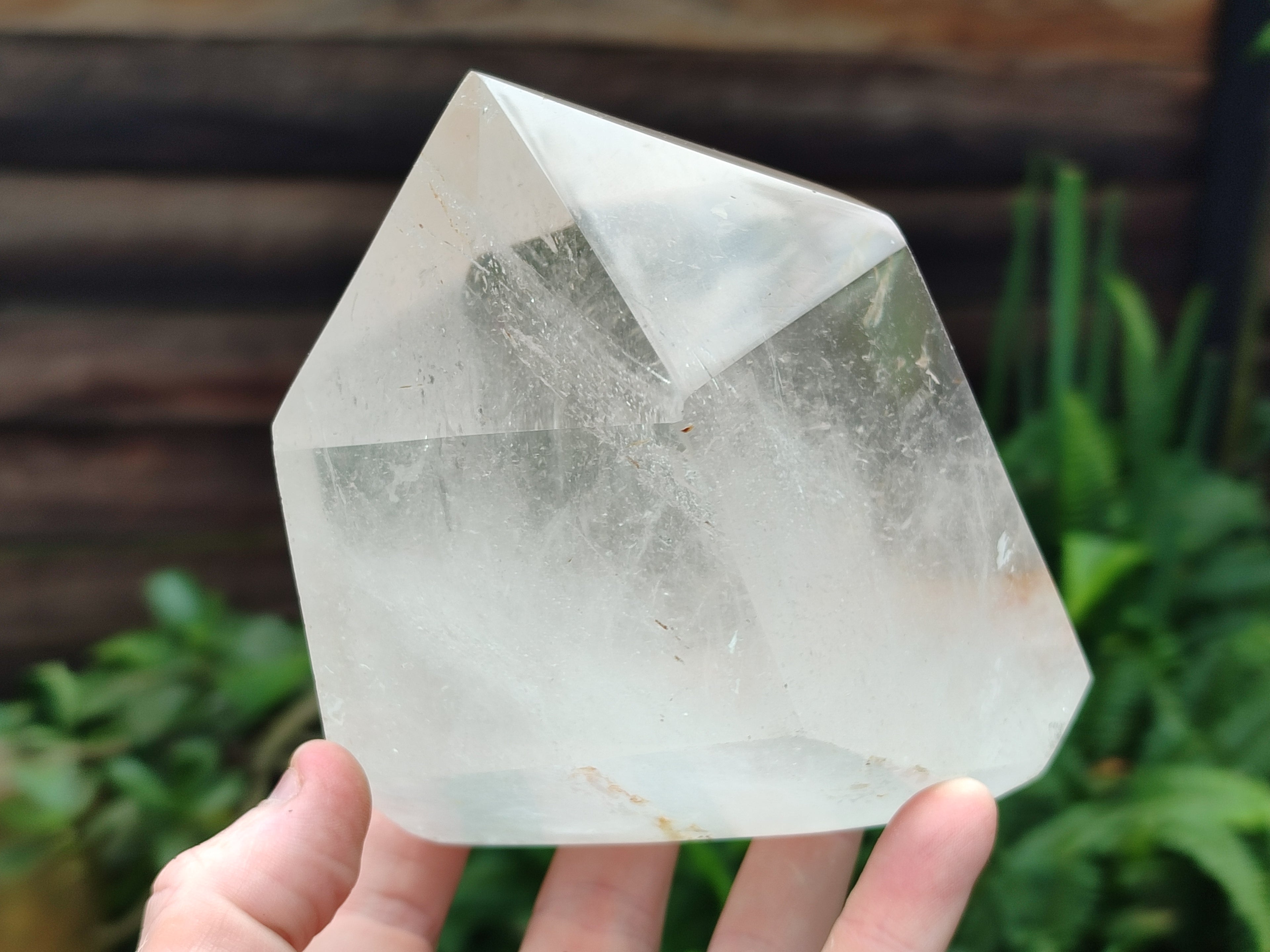 Polished Single Clear Quartz Crystal x 1 From Madagascar - Toprock Gemstones and Minerals 
