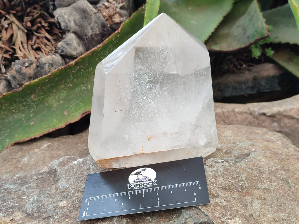Polished Single Clear Quartz Crystal x 1 From Madagascar - Toprock Gemstones and Minerals 