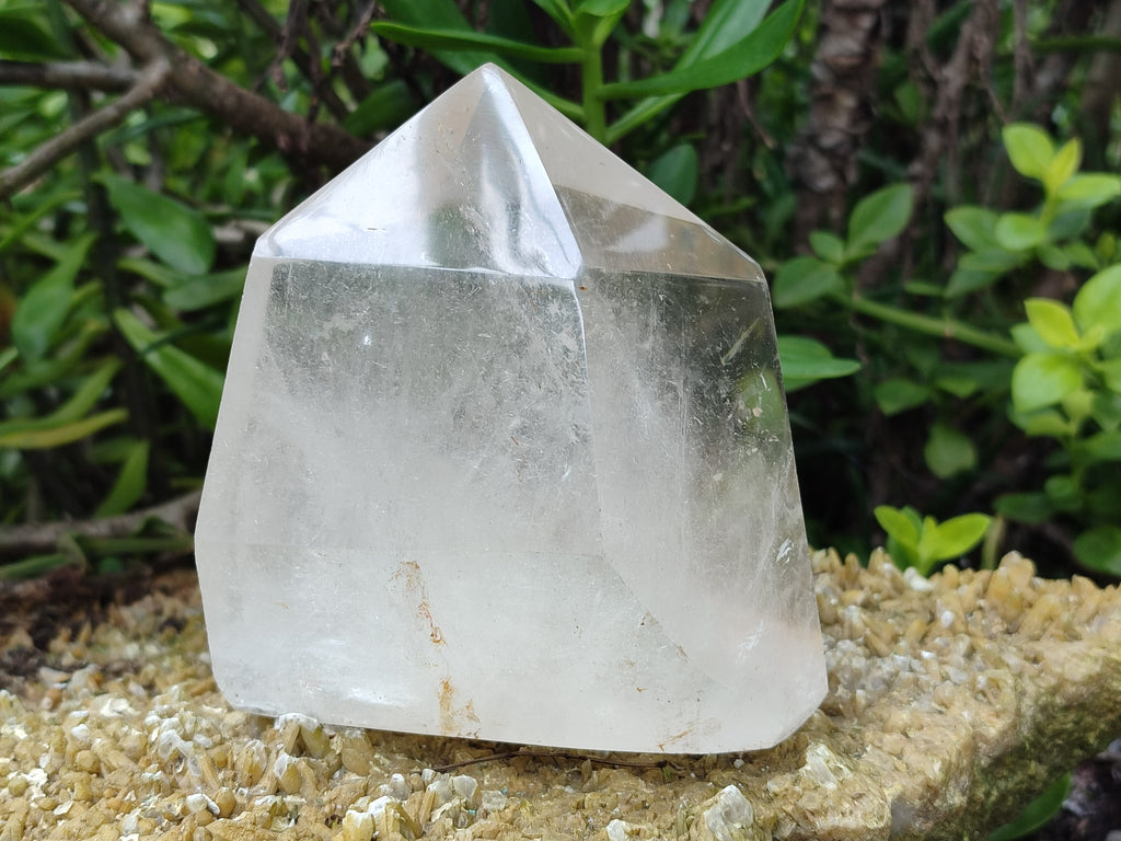 Polished Single Clear Quartz Crystal x 1 From Madagascar - Toprock Gemstones and Minerals 
