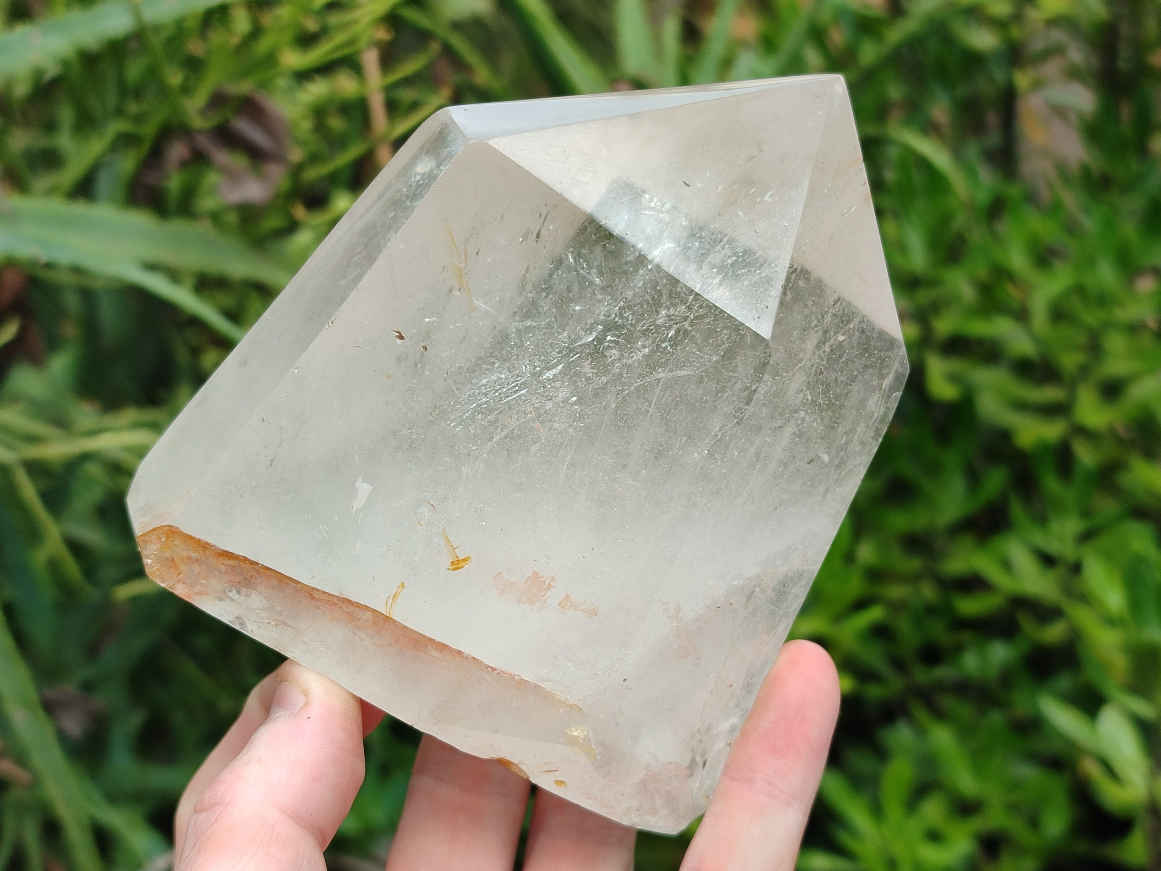 Polished Single Clear Quartz Crystal x 1 From Madagascar - Toprock Gemstones and Minerals 