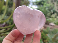 Polished Rose Quartz Hearts x 6 From Ambatondrazaka, Madagascar