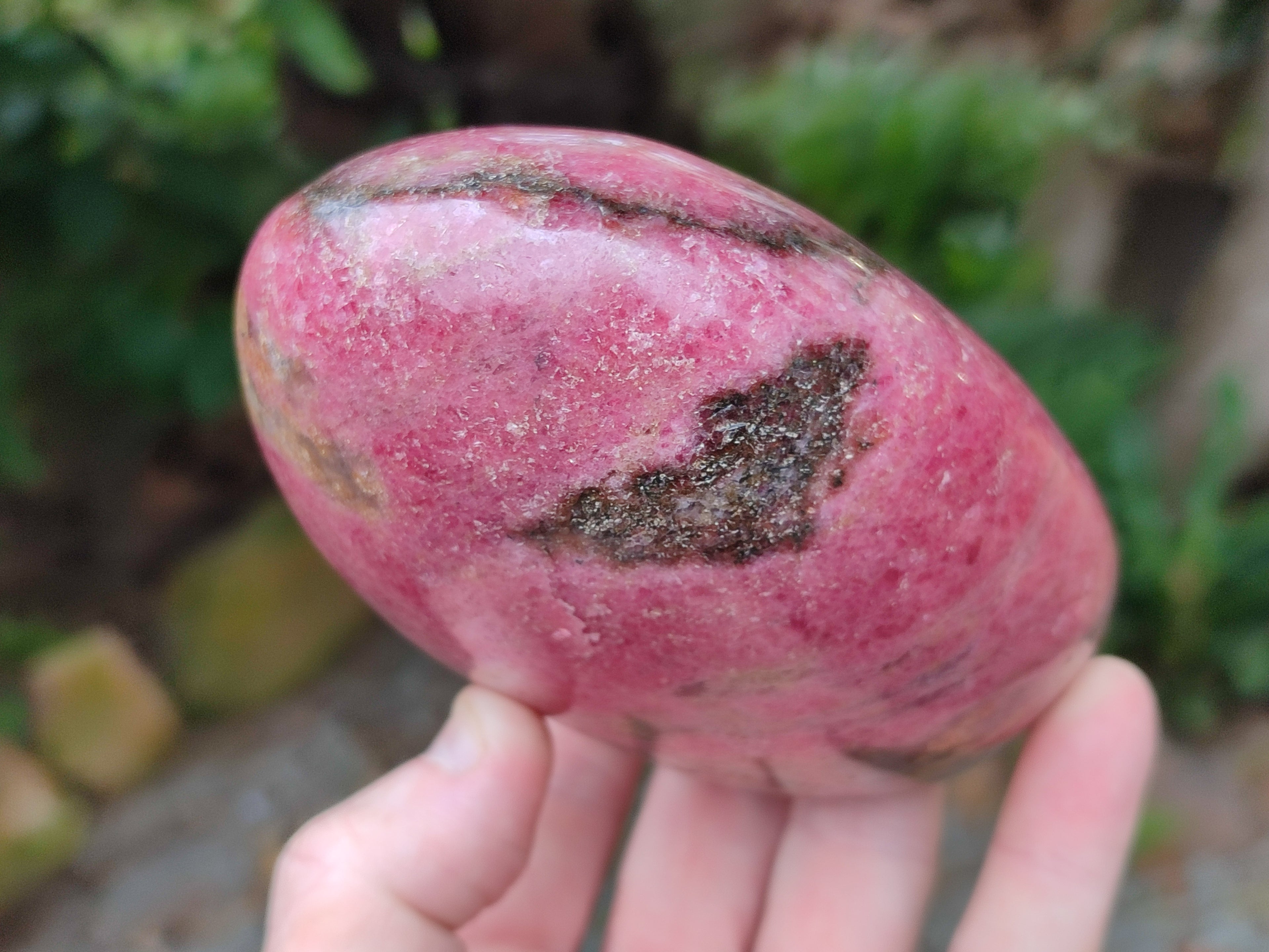 Polished Rhodonite Standing Free Form x 1 From Ambindavato, Madagascar - Toprock Gemstones and Minerals 