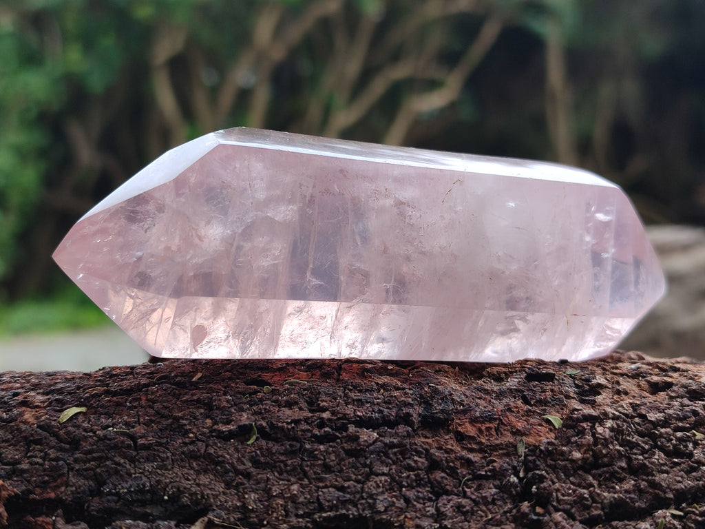Polished Double Terminated Rose Quartz Points x 6 From Ambatondrazaka, Madagascar - Toprock Gemstones and Minerals 