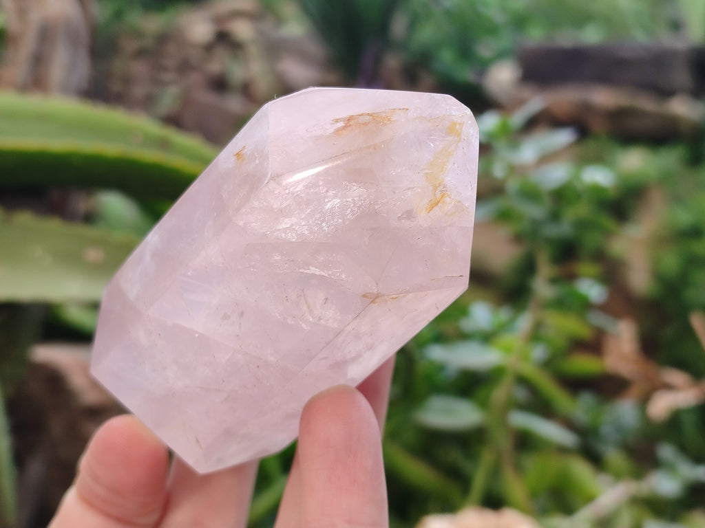 Polished Double Terminated Rose Quartz Points x 6 From Ambatondrazaka, Madagascar - Toprock Gemstones and Minerals 